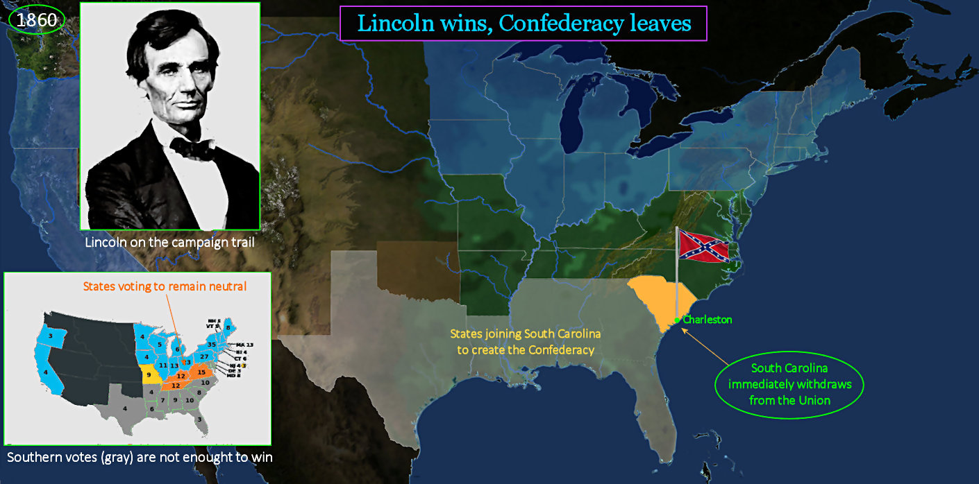 Election of 1860 map